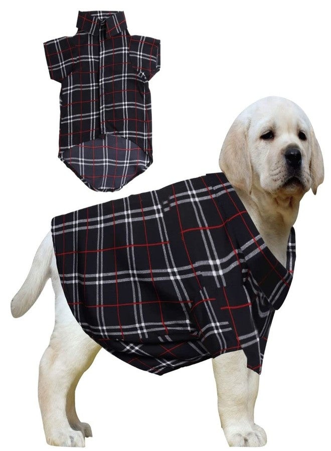 ويستيرن إرا قميص قطني مطبوع من ويسترن إيرا، قميص أساسي للكلاب يسمح بمرور الهواء، قميص فائق النعومة، قميص خفيف الوزن لطيف لحيواناتك الأليفة، ملابس مريحة للغاية للكلاب (طبعة مربعات سوداء) (مقاس كبير جدًا - 24 بوصة) - Image 1